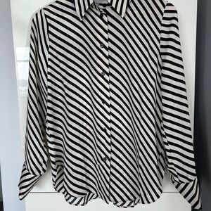 Classic Black & White Blouse (Could be cream)